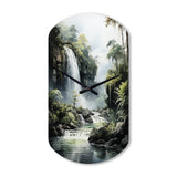 Dominican Whispering Waterfalls II - Asymmetric Metal Wall Clock
