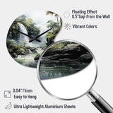Dominican Whispering Waterfalls II - Asymmetric Metal Wall Clock