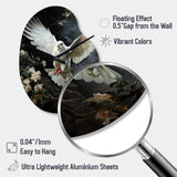 White Dove Messenger Of Peace - Asymmetric Metal Wall Clock