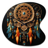 Gold Dream Catcher Intricate Visions - Asymmetric Metal Wall Clock