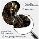 Egypt Golden Pharaoh - Asymmetric Metal Wall Clock