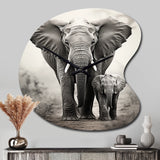 Elephant Whispers Of Africa II - Asymmetric Metal Wall Clock