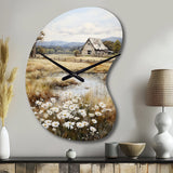 Farmhouse Quiet Retreat I - Asymmetric Metal Wall Clock