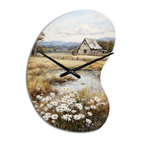 Farmhouse Quiet Retreat I - Asymmetric Metal Wall Clock