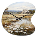 Farmhouse Quiet Retreat I - Asymmetric Metal Wall Clock