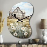 Farmhouse Quiet Retreat II - Asymmetric Metal Wall Clock