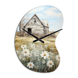 Farmhouse Quiet Retreat II - Asymmetric Metal Wall Clock