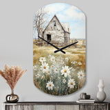 Farmhouse Quiet Retreat II - Asymmetric Metal Wall Clock