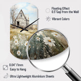 Farmhouse Quiet Retreat II - Asymmetric Metal Wall Clock