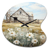 Farmhouse Quiet Retreat II - Asymmetric Metal Wall Clock