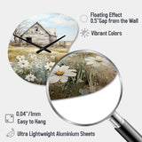 Farmhouse Quiet Retreat II - Asymmetric Metal Wall Clock