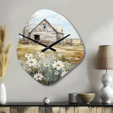Farmhouse Quiet Retreat II - Asymmetric Metal Wall Clock