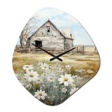 Farmhouse Quiet Retreat II - Asymmetric Metal Wall Clock