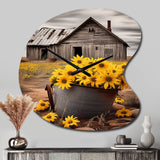 Farmhouse Timeless Charm I - Asymmetric Metal Wall Clock