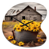 Farmhouse Timeless Charm I - Asymmetric Metal Wall Clock
