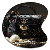 Fashion Chic Couture Hand Bag III - Asymmetric Metal Wall Clock