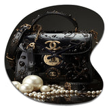 Fashion Chic Couture Hand Bag III - Asymmetric Metal Wall Clock