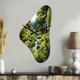 Ferns Fern Forest II - Asymmetric Metal Wall Clock