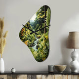 Ferns Fern Forest II - Asymmetric Metal Wall Clock