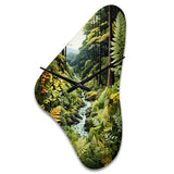 Ferns Fern Forest II - Asymmetric Metal Wall Clock