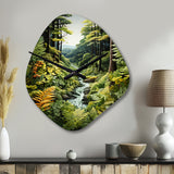 Ferns Fern Forest II - Asymmetric Metal Wall Clock