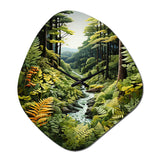 Ferns Fern Forest II - Asymmetric Metal Wall Clock