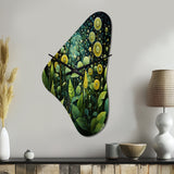 Ferns Plant Enchanted Forest IV - Asymmetric Metal Wall Clock