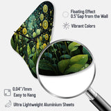 Ferns Plant Enchanted Forest IV - Asymmetric Metal Wall Clock
