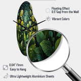 Ferns Plant Enchanted Forest IV - Asymmetric Metal Wall Clock