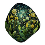 Ferns Plant Enchanted Forest IV - Asymmetric Metal Wall Clock