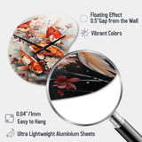 Fishing Contemporary Koi Fish I - Asymmetric Metal Wall Clock