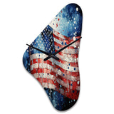 Flag American Flag II - Asymmetric Metal Wall Clock