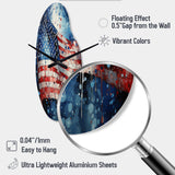 Flag American Flag II - Asymmetric Metal Wall Clock