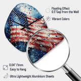 Flag American Flag II - Asymmetric Metal Wall Clock