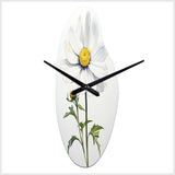 White Daisies Sublime Simplicity II - Asymmetric Metal Wall Clock