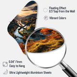 Forest Autumn In The Usa II - Asymmetric Metal Wall Clock