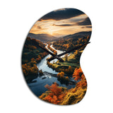 Forest Autumn In The Usa II - Asymmetric Metal Wall Clock