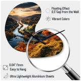 Forest Autumn In The Usa II - Asymmetric Metal Wall Clock