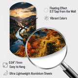Forest Autumn In The Usa II - Asymmetric Metal Wall Clock
