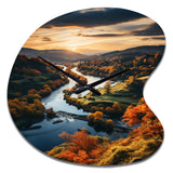 Forest Autumn In The Usa II - Asymmetric Metal Wall Clock