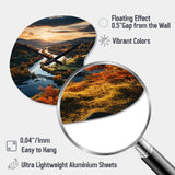 Forest Autumn In The Usa II - Asymmetric Metal Wall Clock