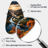 Forest Autumn In The Usa II - Asymmetric Metal Wall Clock