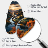 Forest Autumn In The Usa II - Asymmetric Metal Wall Clock
