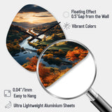 Forest Autumn In The Usa II - Asymmetric Metal Wall Clock