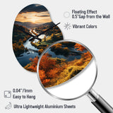 Forest Autumn In The Usa II - Asymmetric Metal Wall Clock