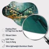 Bold Forest Emerald Canopy II - Asymmetric Metal Wall Clock