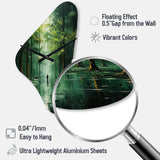 Solitude In Forest Of Emerald II - Asymmetric Metal Wall Clock