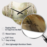 Minimalism Forest Woods II - Asymmetric Metal Wall Clock