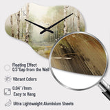 Minimalism Forest Woods II - Asymmetric Metal Wall Clock