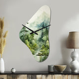 Forest Enigmatic Forest - Asymmetric Metal Wall Clock